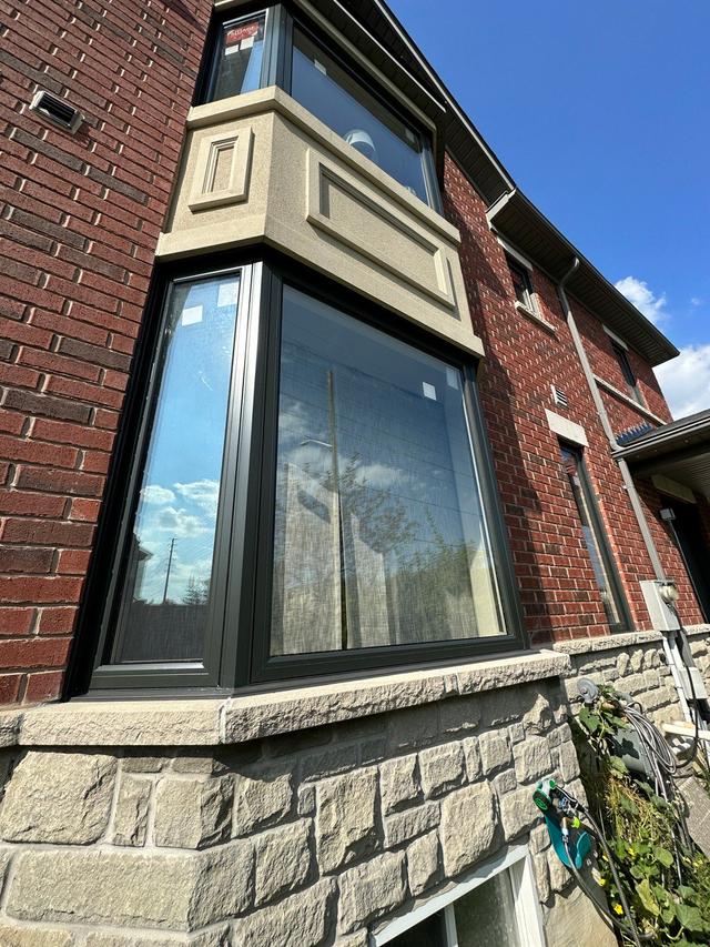Newly installed replacement windows on a home