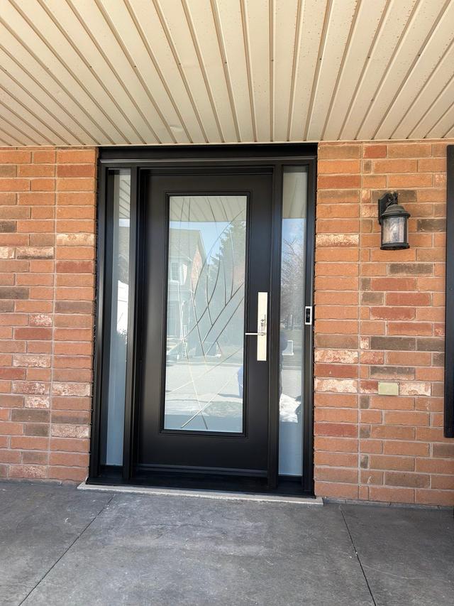 Newly installed exterior entry door on a home