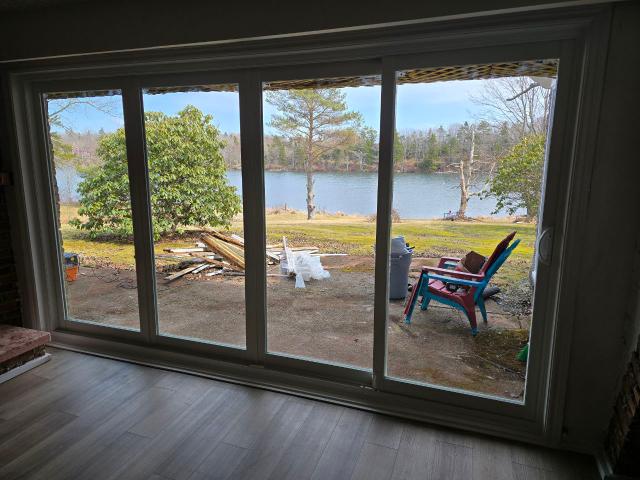 Newly installed patio door on a home