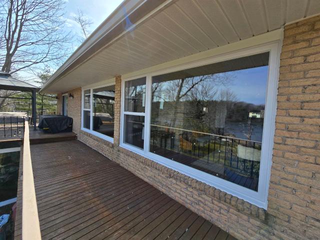 Newly installed replacement windows on a home