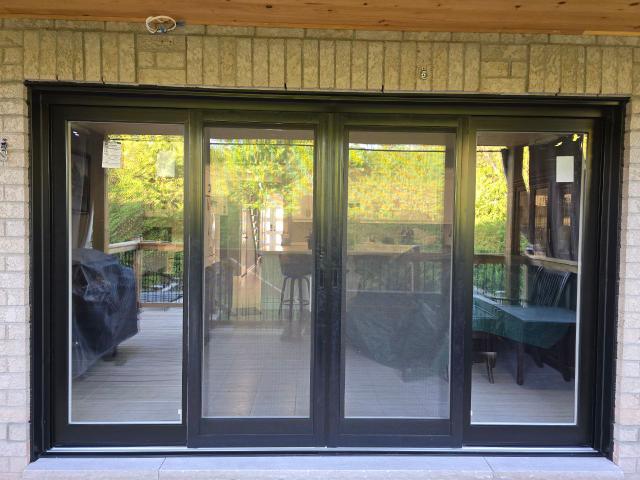 Newly installed patio door on a home