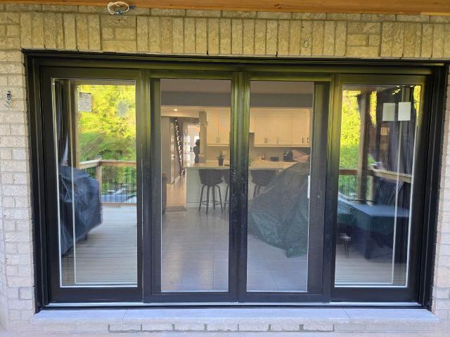 Newly installed patio door on a home