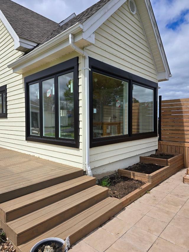 Newly installed replacement windows on a home